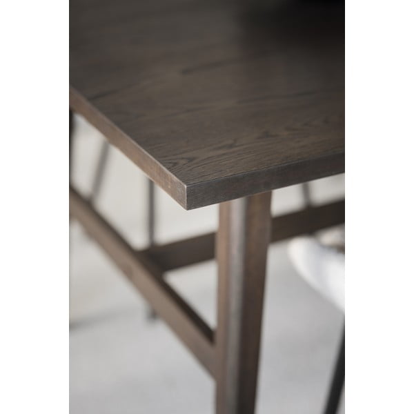 Tmavě hnědý jídelní stůl v dekoru dubu 100x220 cm Plainfield – Rowico-image-3