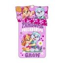 Růžové bavlněné dětské povlečení do postýlky 100x135 cm Paw Patrol "Pawsome friendships grow" – Jerry Fabrics