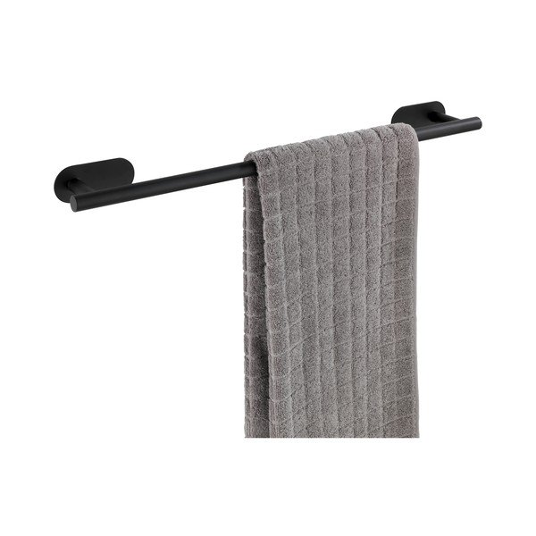Matně černý nástěnný držák na ručníky z nerezové oceli Wenko Orea Rail Turbo-Loc®-image-2
