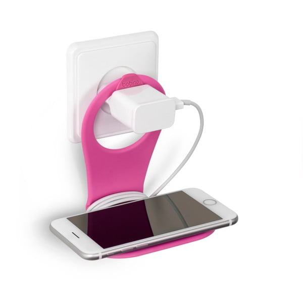 Růžový držák na nabíjení mobilního telefonu Bobino® Phone
