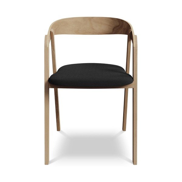 Černé jídelní křeslo z masivního dřeva Erika – Makamii-image-1