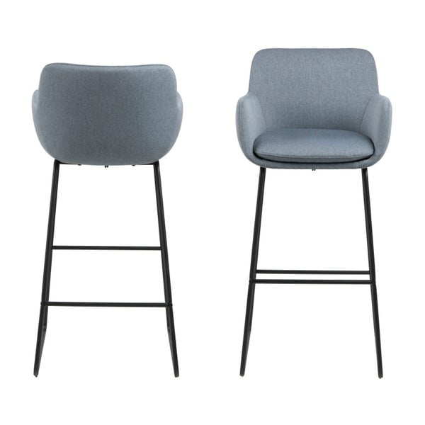 Sada 2 modrých barových židlí Actona Lisa-image-2