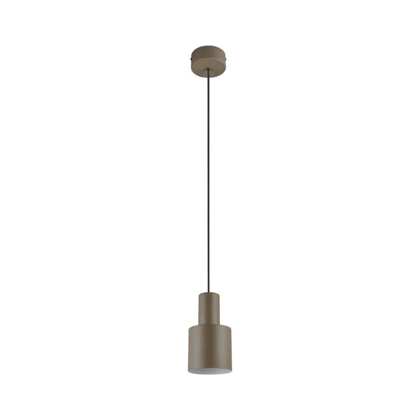 Tmavě hnědé závěsné svítidlo s kovovým stínidlem ø 12 cm Agudo – Trio