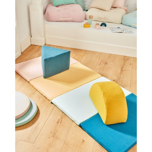 Modrý vlněný dětský puf Jalila – Kave Home-image-3