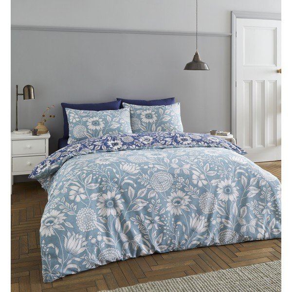 Zeleno-modré povlečení 200x135 cm Tapestry Floral - Catherine Lansfield-image-1