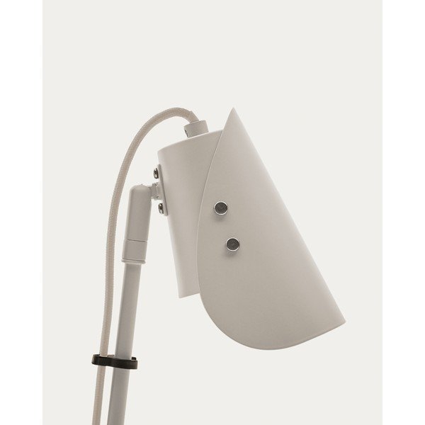 Světle šedá kovová stolní lampa s klipem (výška 51 cm) Jula – Kave Home-image-4