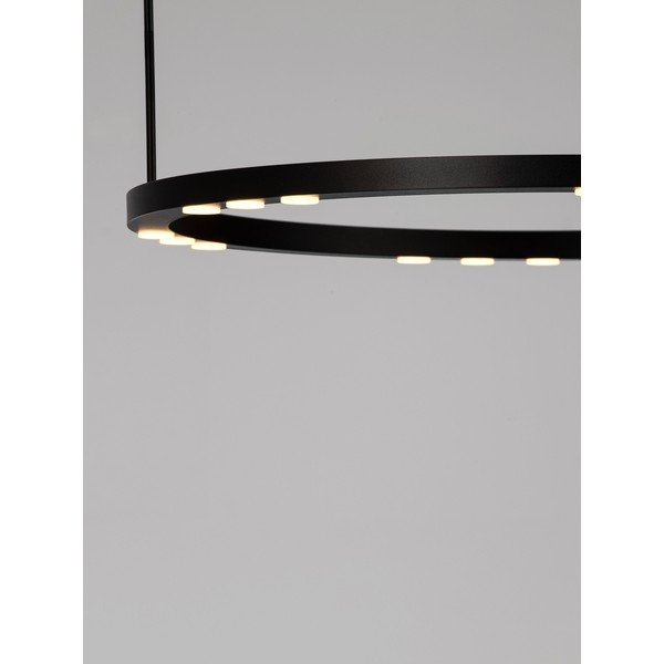 Matně černé hliníkové LED stmívatelné závěsné svítidlo ø 60 cm Lunette – Nova Luce-image-2