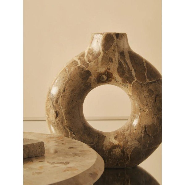 Hnědá mramorová váza (výška 20 cm) Santino – Premier Housewares-image-1