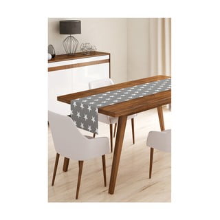 Běhoun na stůl z mikrovlákna Minimalist Cushion Covers Grey Stars, 45 x 140 cm