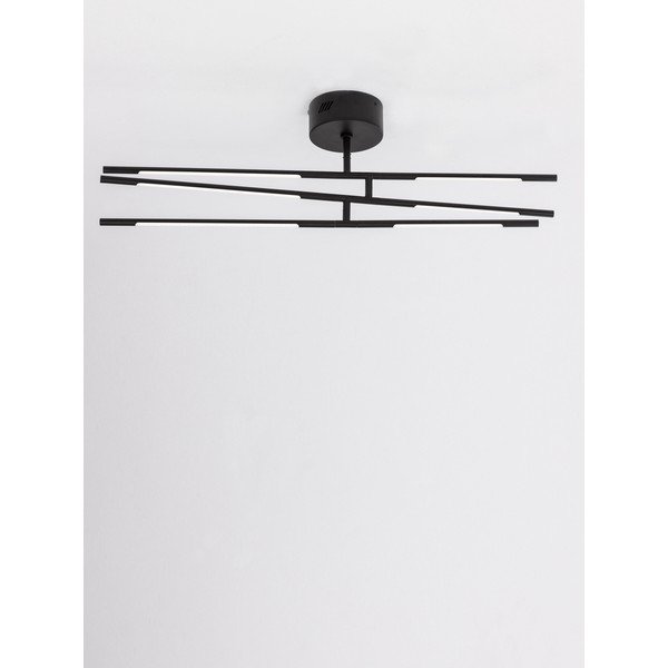 Černé kovové LED stmívatelné stropní svítidlo se stínidlem z akrylového skla 77x84 cm Raccio – Nova Luce-image-4