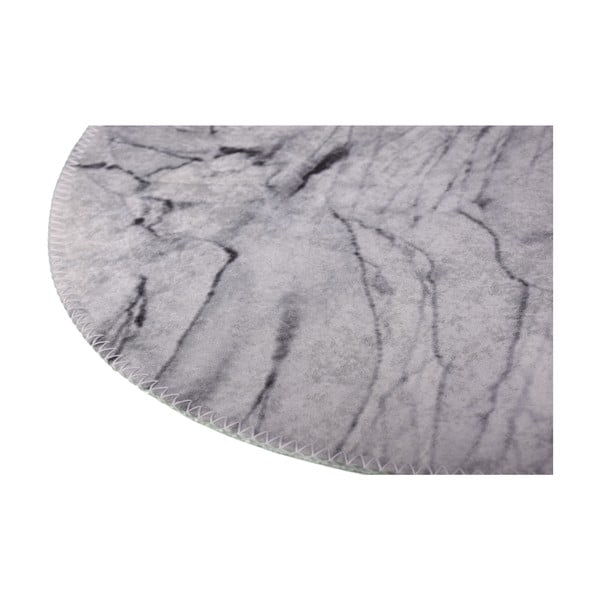 Světle šedý pratelný kulatý koberec ø 120 cm – Vitaus-image-2