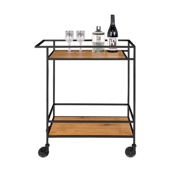 Barový vozík s deskami v dubovém dekoru House Nordic Vita-image-4