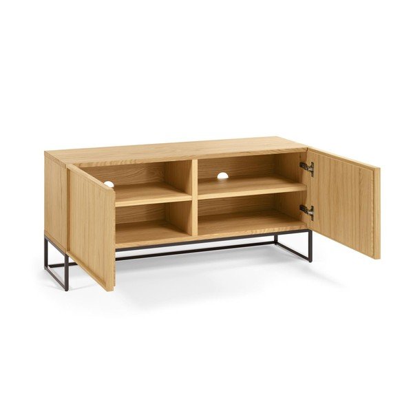 TV stolek v dekoru dubu v přírodní barvě 112x51x42 cm Taiana – Kave Home-image-4