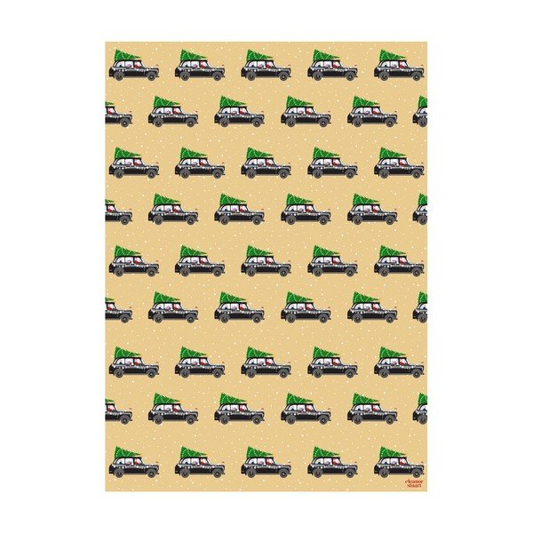 5 archů žlutého balícího papíru eleanor stuart London Christmas, 50 x 70 cm-image-1