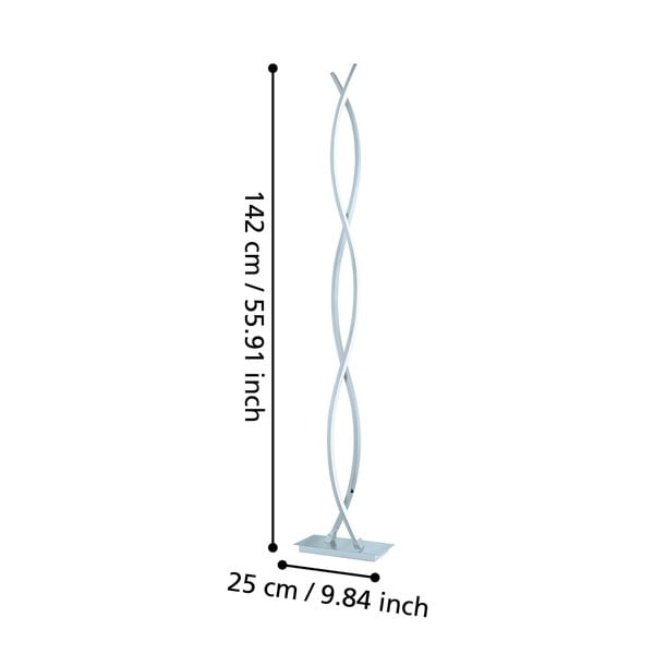 LED stojací lampa ve stříbrné barvě (výška 142 cm) LASANA 2 – EGLO-image-3