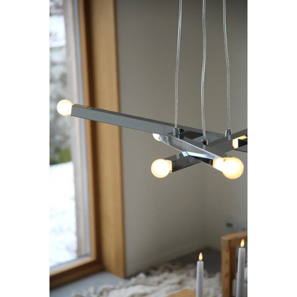 Kovové závěsné svítidlo ve stříbrné barvě Stack – Markslöjd-image-2