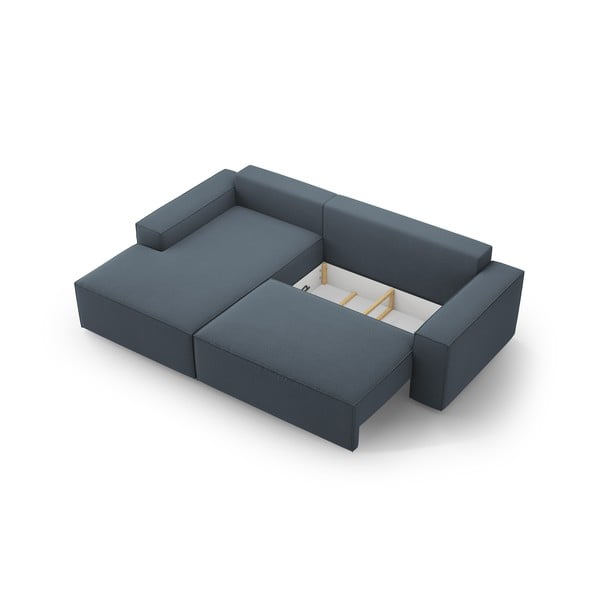 Modrá rozkládací rohová pohovka (levý roh) Jodie – Micadoni Home-image-4