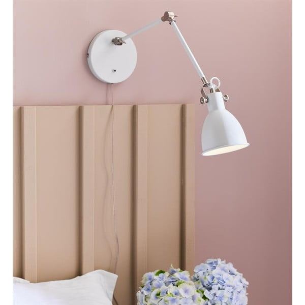 Bílá nástěnná lampa Markslöjd House, délka ramene 84,5 cm-image-1
