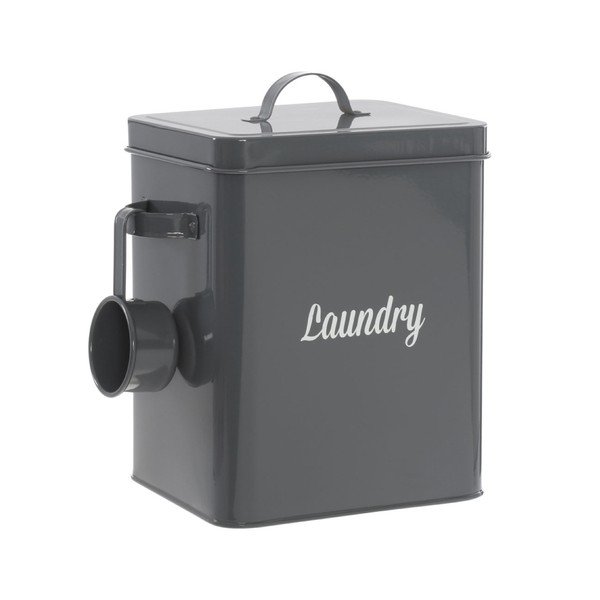 Tmavě šedá dóza s naběračkou Premier Housewares Laundry-image-1