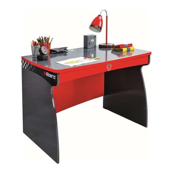 Červený pracovní stůl Champion Racer Study Desk