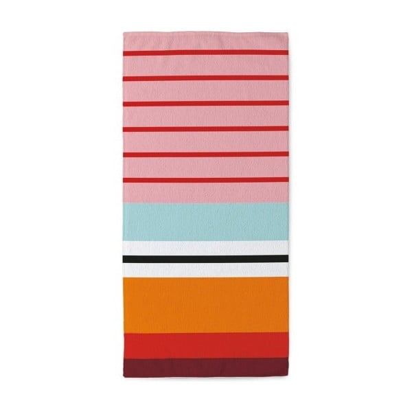 Ručník Remember Stripes Red, 50 x 100 cm