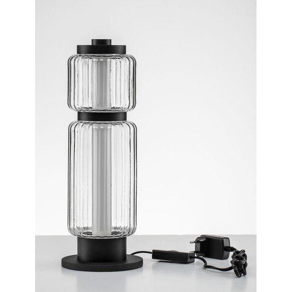 Matně černá skleněná LED stolní lampa (výška 39 cm) Liesa – Nova Luce-image-4