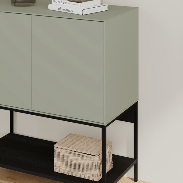 Zeleno-černá skříňka 80x90x40 cm Amira – Marckeric-image-4