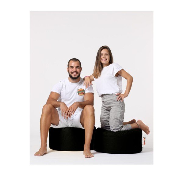 Černý zahradní taburet Round – Floriane Garden-image-4