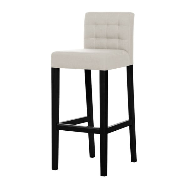 Krémová barová židle s černými nohami Ted Lapidus Maison Jasmin