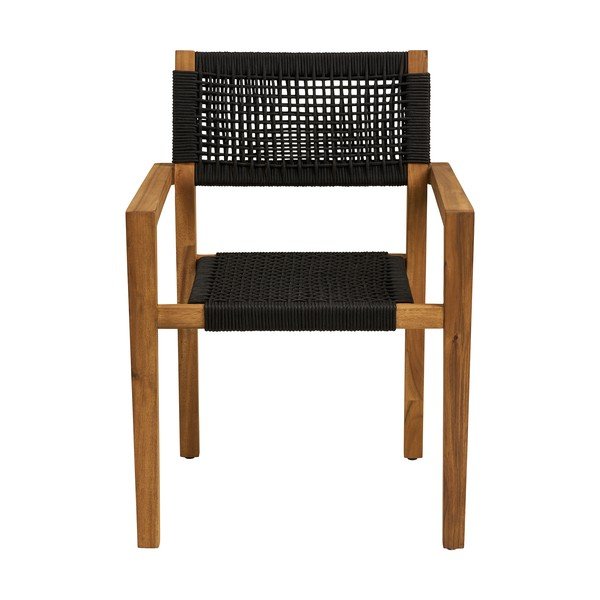 Černá dřevěná zahradní židle Anzio – House Nordic-image-2