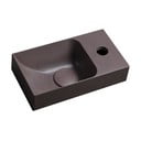 Tmavě hnědé betonové umývátko 31x17 cm Piccolino – Sapho