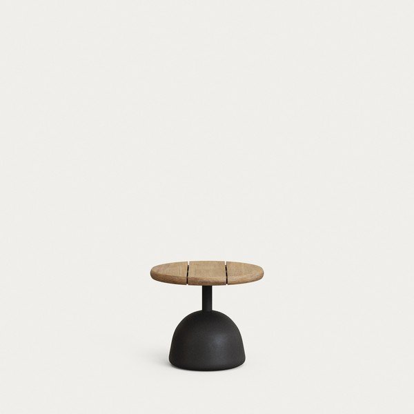 Kulatý zahradní konferenční stolek s deskou z akácie ø 43 cm Saura – Kave Home-image-1