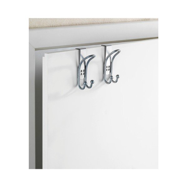 Sada 2 závěsných háčků na dveře ve stříbrné barvě Wenko Door Hook-image-4