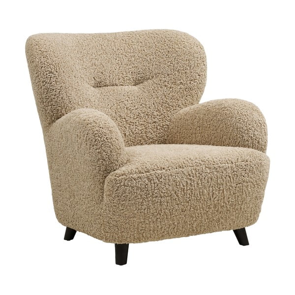 Světle hnědé křeslo z textilie bouclé Lunaro – House Nordic