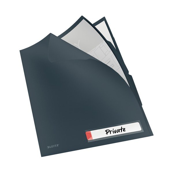 Šedé třídící kancelářské desky Leitz Cosy, A4-image-2