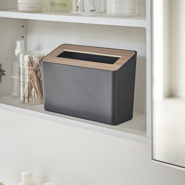 Černý stolní koš na odpadky Yamazaki Rin, 2,3 l-image-1