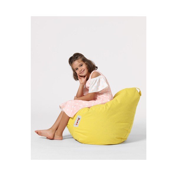 Žlutý dětský sedací vak Premium – Floriane Garden-image-1