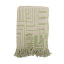 Zelená deka s příměsí bavlny 130x155 cm Velva – Bloomingville