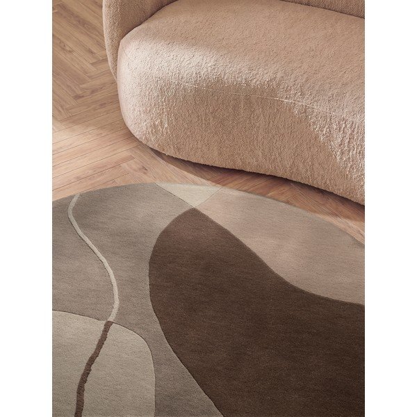 Hnědý vlněný kulatý koberec ø 160 cm Muse – Villeroy&Boch-image-4