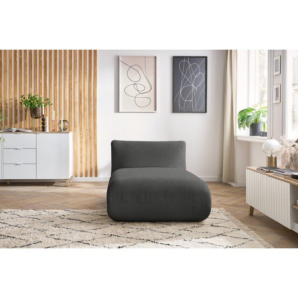 Šedý manšestrový modul pohovky Lecomte – Bobochic Paris-image-1