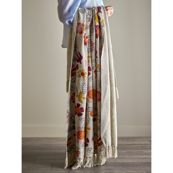 Deka s příměsí bavlny 130x160 cm Vivielle – Bloomingville-image-4