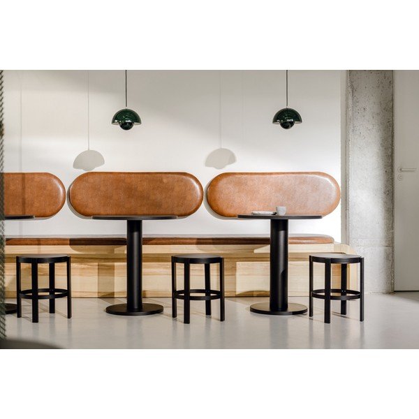 Kulatý jídelní stůl s deskou v dubovém dekoru ø 80 cm Sool – noo.ma-image-1