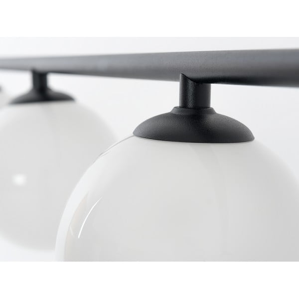 Černé závěsné svítidlo se skleněným stínítkem 142x142 cm Catkin - CustomForm-image-3