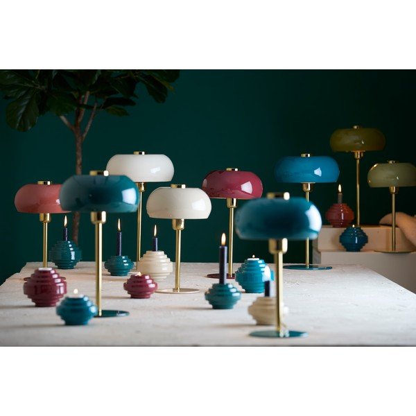 Vínová stolní lampa s kovovým stínidlem (výška 40 cm) Surin – Light & Living-image-1