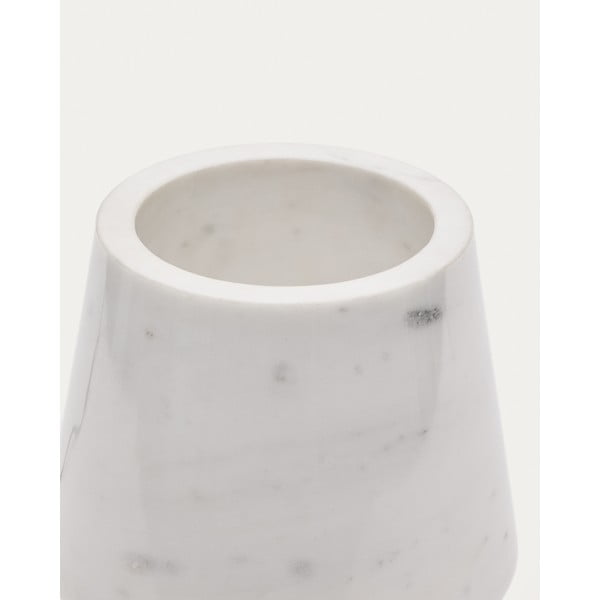 Mramorová stolní lampa slonovinová s mramorovým stínidlem (výška 27 cm) Alaro – Kave Home-image-3