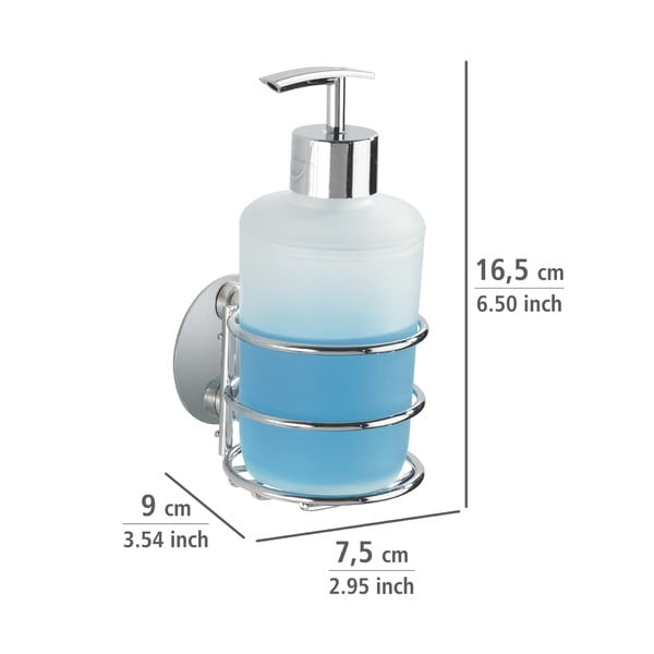 Šedá samodržící sada doplňků do koupelny z nerezové oceli Turbo-Loc – Wenko-image-3