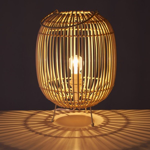 Ratanová stolní lampa v přírodní barvě s ratanovým stínidlem (výška 30,5 cm) Natural Way – Casa Selección-image-1