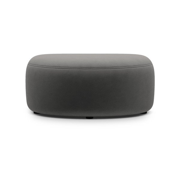 Tmavě šedá sametová podnožka Kate – Micadoni -image-1