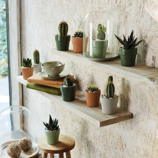 Světle zelený keramický květináč Big pots Lima, ø 10 cm-image-1