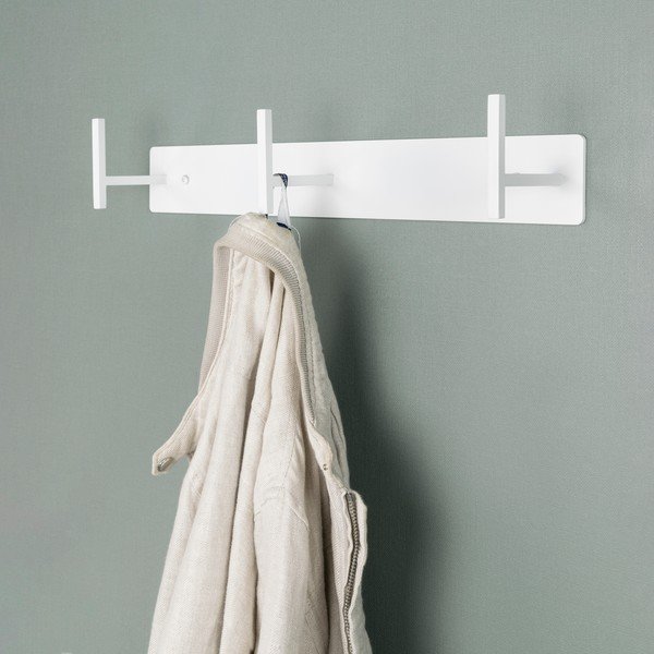 Bílý kovový nástěnný věšák 44 cm Chapman – Spinder Design-image-1